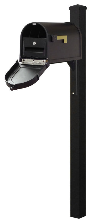 Berkshire Mailbox With Locking Insert and Wellington Post, Black