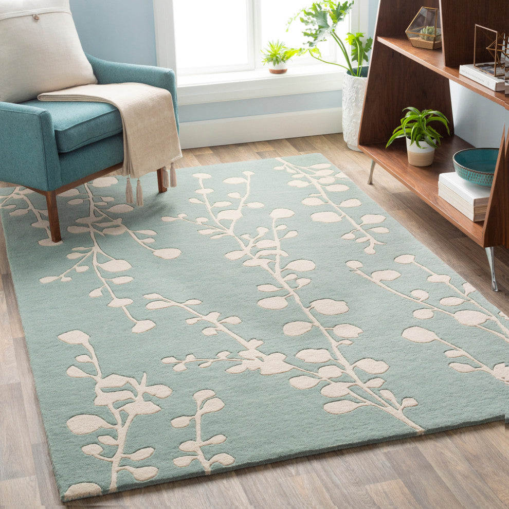 Surya Athena ATH-5158 Transitional Area Rug, Mint, 6' x 9' Rectangle