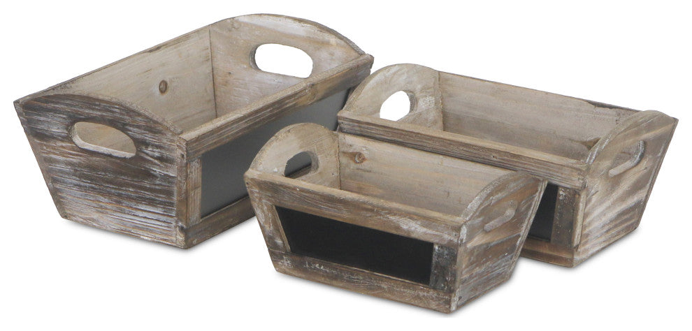 Chalkboard Ledge Planters, Set of 3