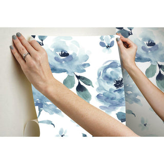 Watercolor Blooms Peel and Stick Wallpaper