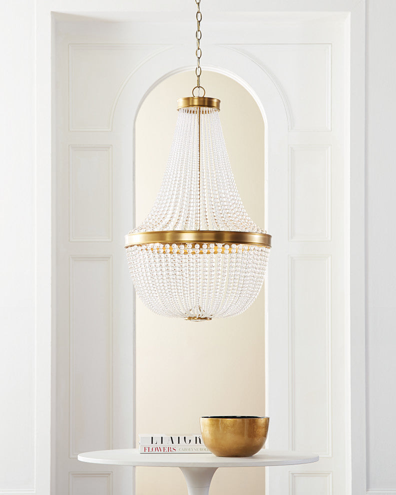 Summerhill Medium Chandelier, Burnished Brass