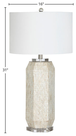 Remini 31" Table Lamp With Drum Shade, Gray