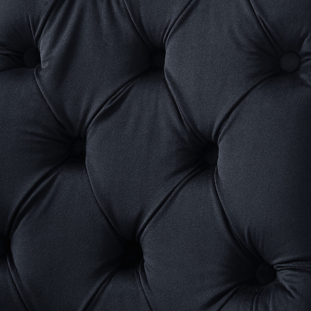 Naomi Acrylic Leg Dining Chair, Set of 2, Black, Velvet