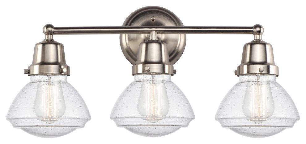 Innovations 623-3W-SN-G324 3-Light Bath Vanity Light, Brushed Satin Nickel