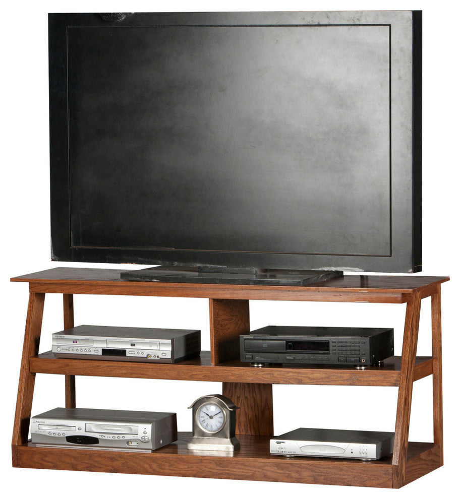 Eagle Furniture 55" Open Entertainment Console, Medium Oak