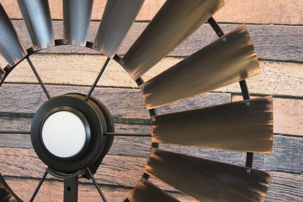 72 Inch Charred Whiskey Barrel Windmill Ceiling Fan | The American