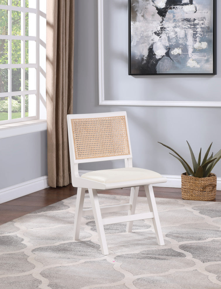 Abby Chair, White, White Finish, Side Chair