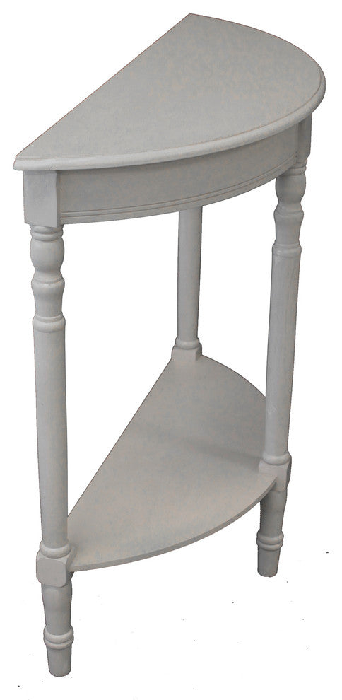 Urban Designs Serena Demilune Console Table, Light Gray