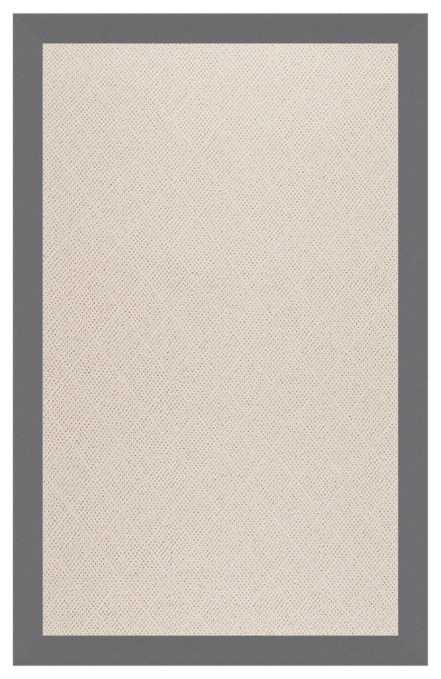 Zoe-White Wicker Machine Tufted Rectangle Rug, Ash, 8''x8''