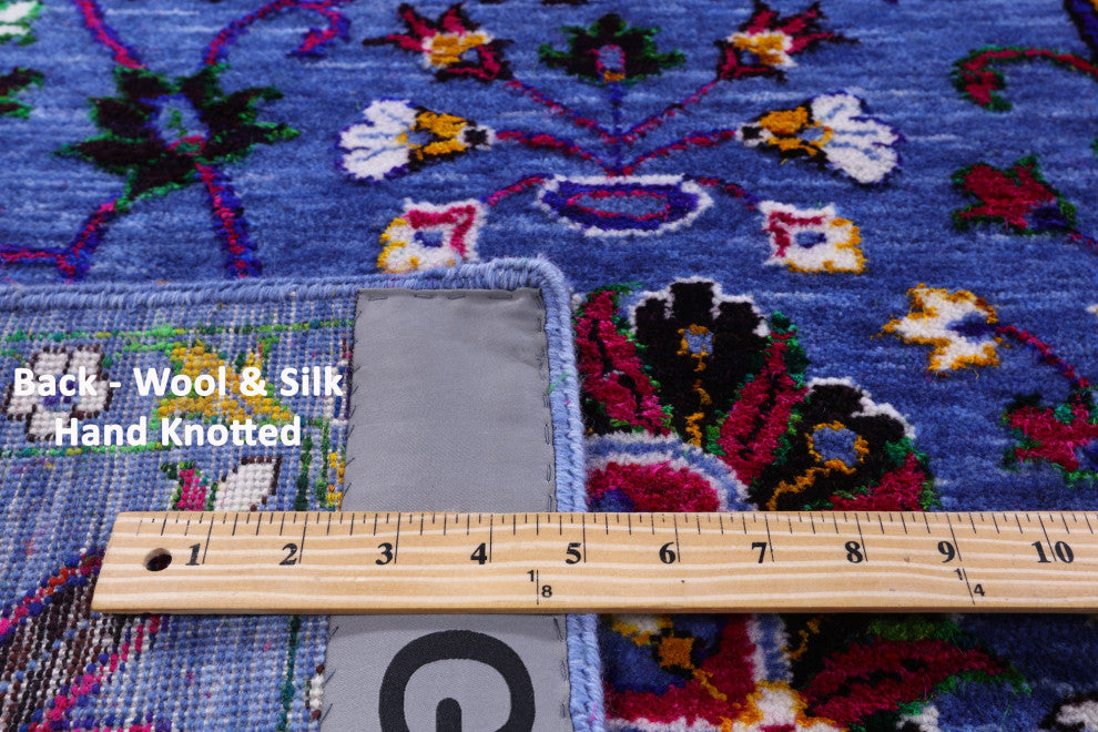 Wool & Silk Persian Hand Knotted Rug 8' 11" X 12' 5" - Q15779