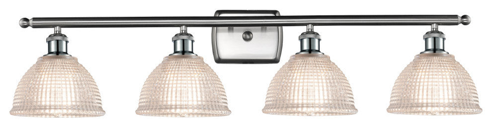 Arietta 3-Light Bath Vanity-Light, Brushed Satin Nickel, Clear