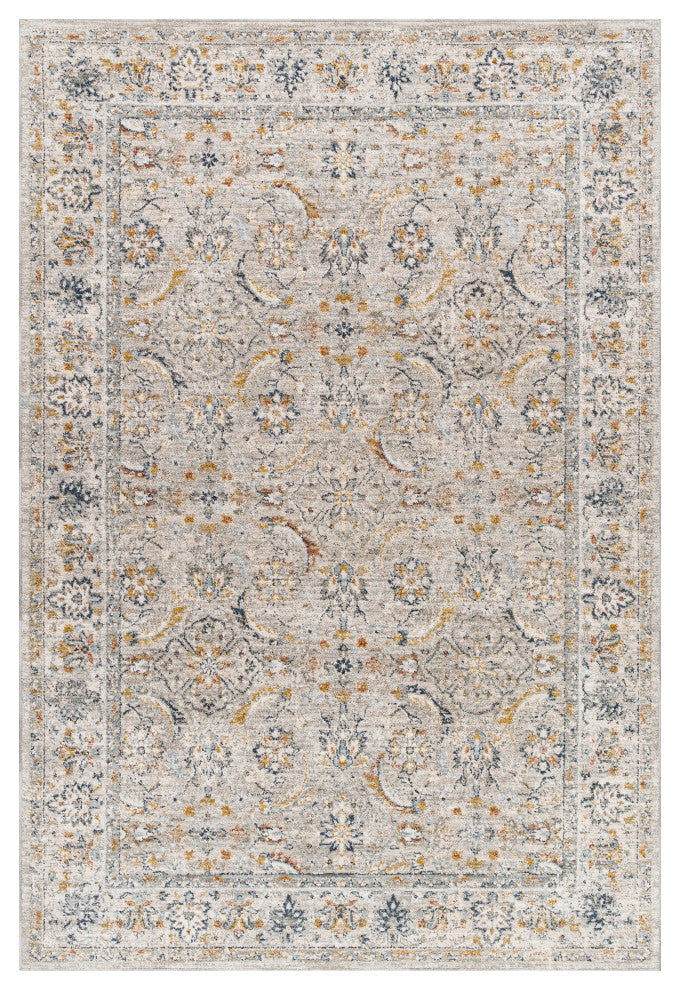 Surya Beckham BCM-2319 Machine Woven Area Rug, Light Slate, 2'7" x 7'3"