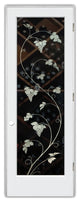 Wine Door - Vineyard Grapes Unfurled - Primed - 30" x 84" - Knob on Left -...