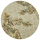 HomeRoots 6' Sage Green Hand Tufted Tropical Quatrefoil Round Indoor Area Rug