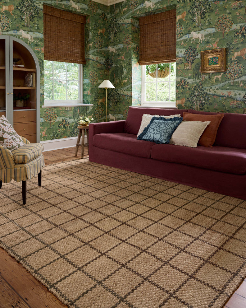 Chris Loves Julia x Loloi Fletcher Natural / Brown 2'-3" x 3'-9" Runner Rug