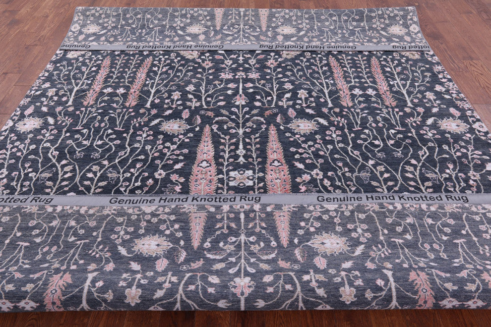 Wool and Silk Persian Ziegler Handmade Rug 8' 9" X 12' 1" Q9254
