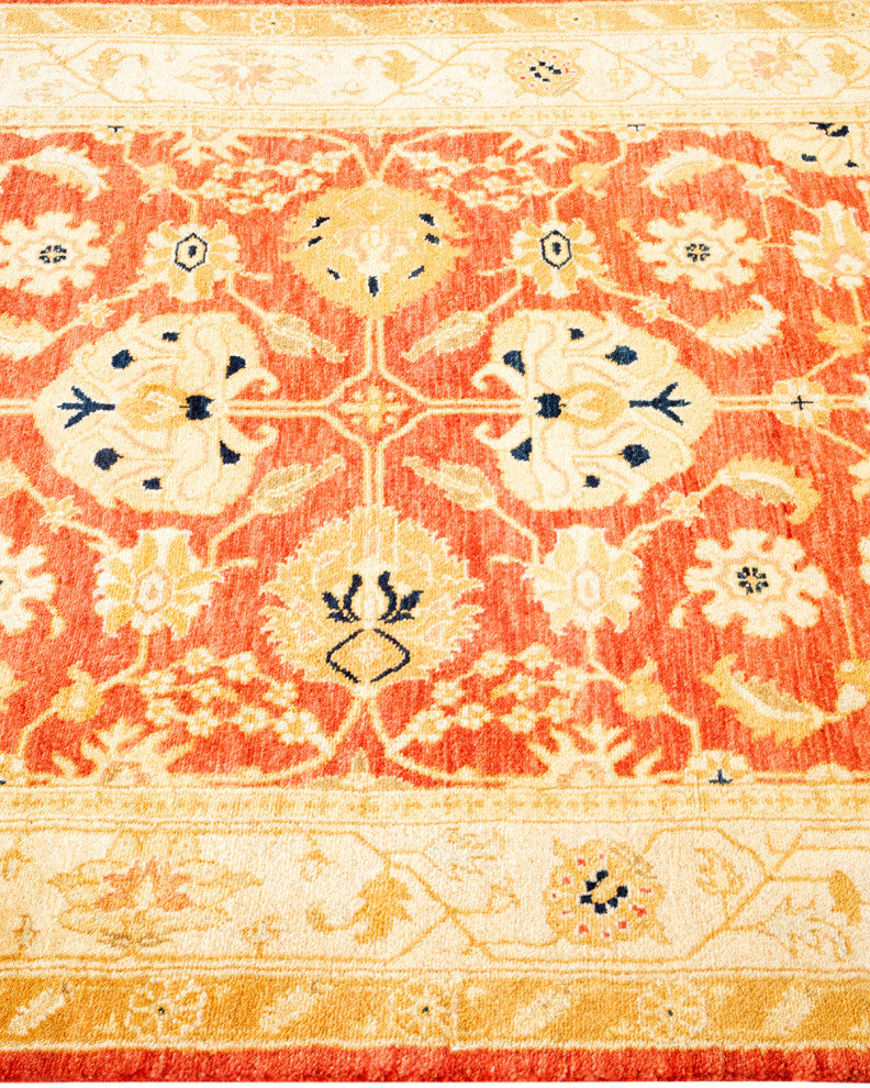 Thandwe One-of-a-Kind Hand-Knotted Runner Orange, 3'0"x14'7"