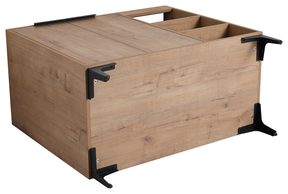 Single Vanity, Neutral Finish With Solid Surface Resin White Sink, 36"