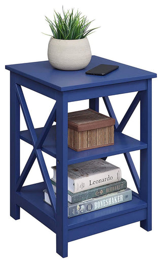 Cobalt Blue Nightstand End Side Bedside Table