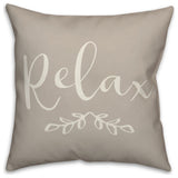Relax on Gray 18x18 Indoor/Outdoor Pillow