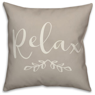 Relax on Gray 18x18 Indoor/Outdoor Pillow