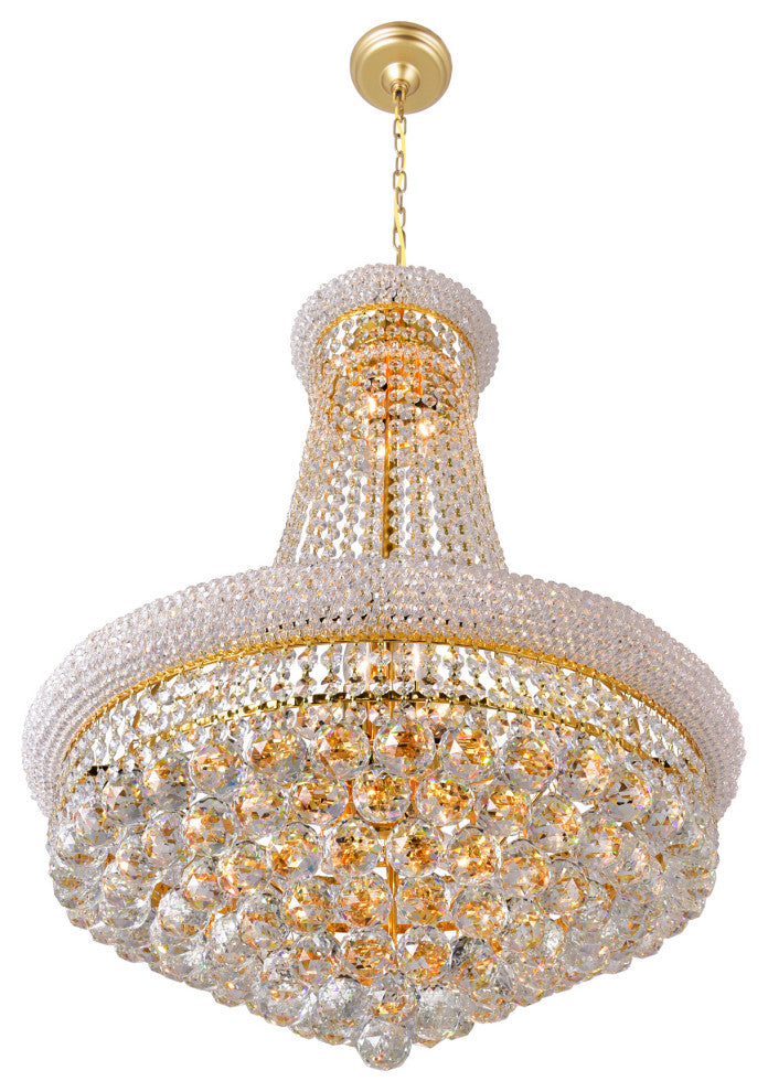 Empire 17 Light Down Chandelier With Gold Finish