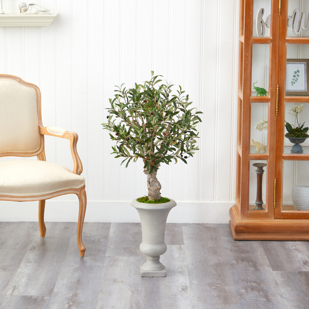 3.5' Olive Artificial Tree, Sand Colored Urn