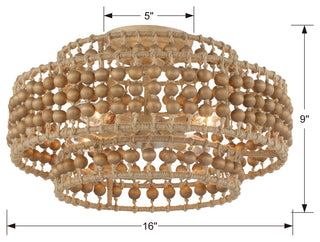 Crystorama Lighting Group SIL-B6003_CEILING Silas 3 Light 16\"W - Burnished