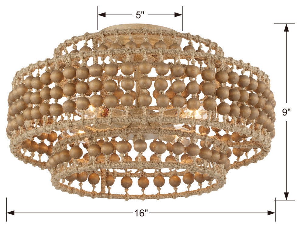 Crystorama Lighting Group SIL-B6003_CEILING Silas 3 Light 16\"W - Burnished