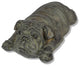 6" Rustic Green Polyresin Sleeping Bulldog