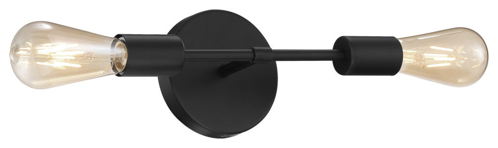 Access Lighting 62300LEDDLP Iconic 2 Light 12" Tall LED Wall - Matte Black