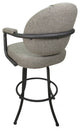 Swivel Counter Metal Pub Set - M-70 Stools 26" or 30", Hemsath Driftwood - Grey, 26", Crackle Glass