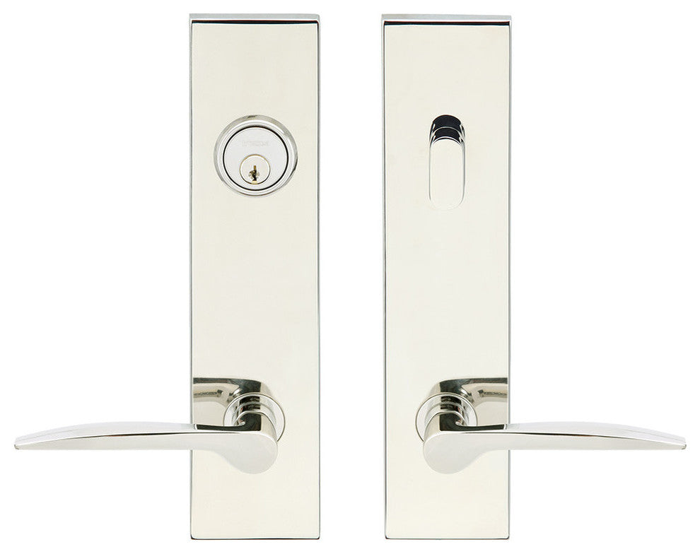 Toronto Lever, Tubular Entry, Single Cylinder, Left Hand, Satin Stainless Steel,