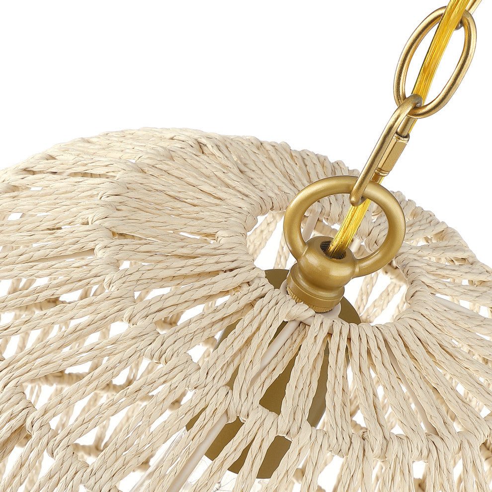 1-Light Gold Bohemian Island Pendant Light