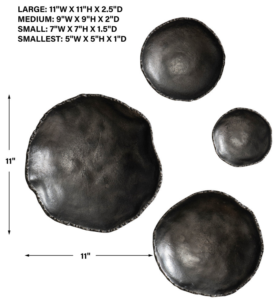 Uttermost Lucky Coins Nickel Wall Decor, 4-Piece Set