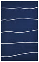Caymen Rectangle Dark Blue,White Strip Outdoor Rug 3x4'