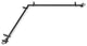 Giles 13/16 inch Corner Window Curtain Rod, Black, 48-84"