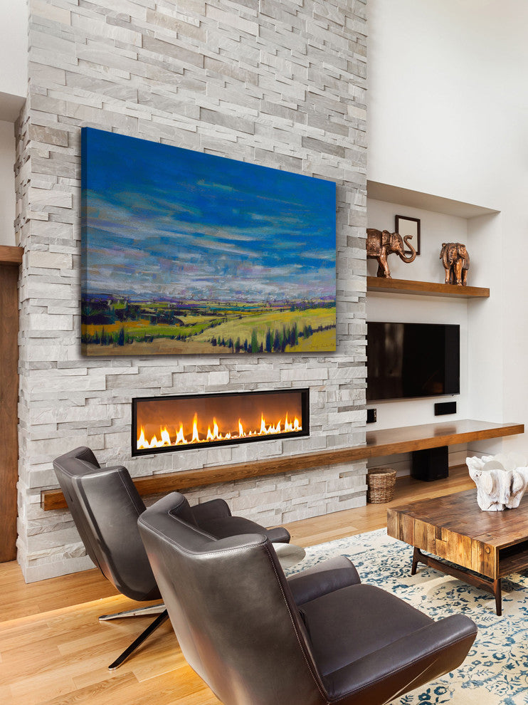 "Bend in the River" Painting Print on Wrapped Canvas, 36x24