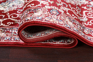 Red Floral Medallion Transitional Turkish Rug Oriental Carpet 3x8