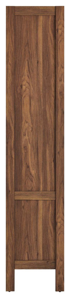 Capri 4-Shelf Wood Grain Bookcase, Walnut