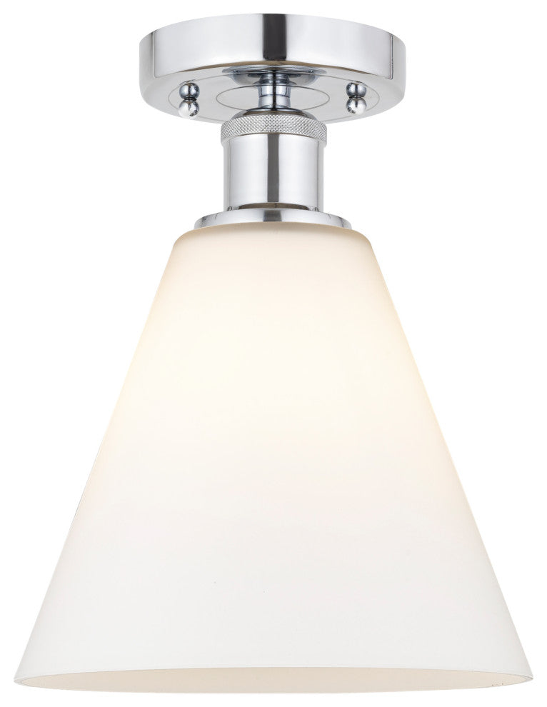 Innovations 616-1F-PC-GBC-81 Berkshire 1 Light Semi-Flush Mount, Polished Chrome