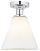 Innovations 616-1F-PC-GBC-81 Berkshire 1 Light Semi-Flush Mount, Polished Chrome