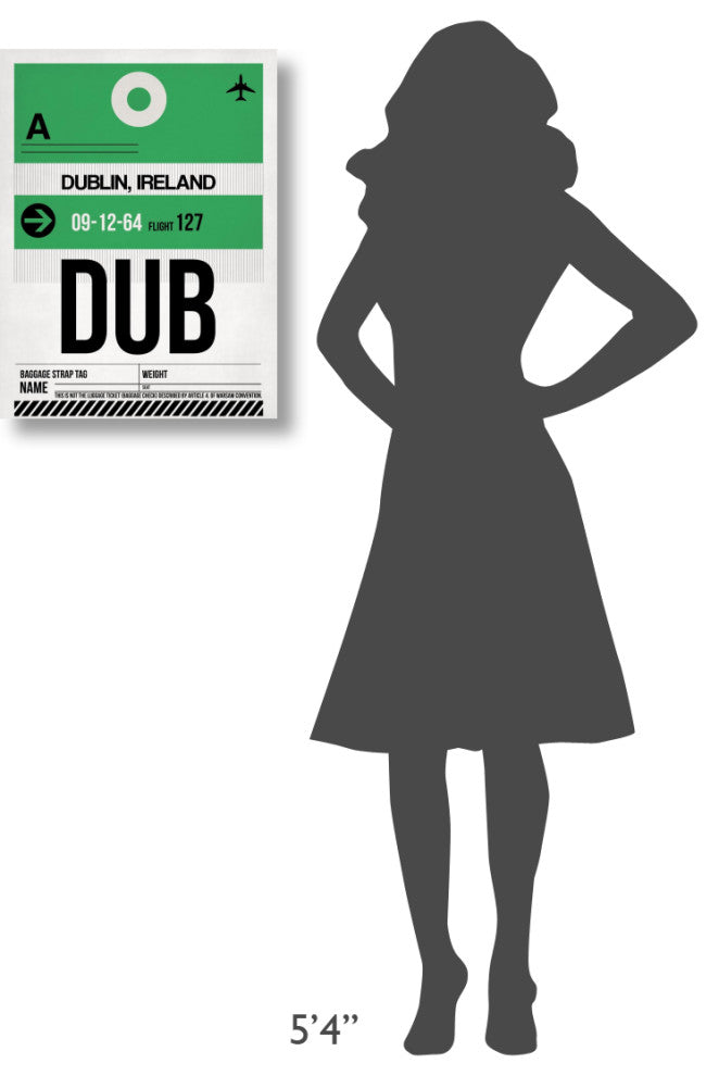 "DUB Dublin Luggage Tag 1" Fine Art Print