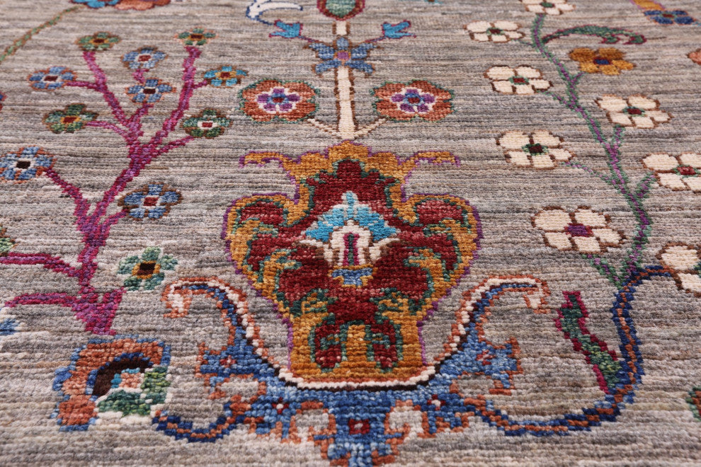 8' 0" X 10' 2" Persian Tabriz Hand-Knotted Wool Rug Q8180