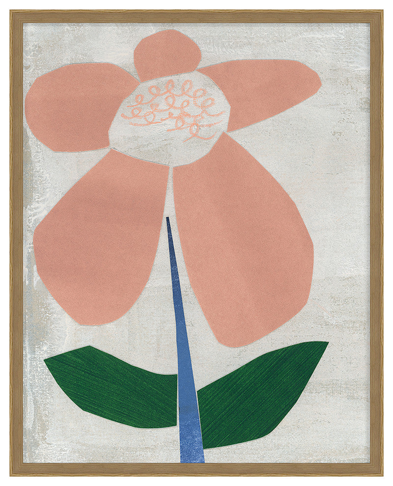 Flower Collage 7 Fine Art Print, Oak, 46"x36"
