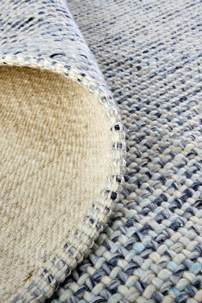 Weave & Wander Siona Space Dyed Flatweave Rug, Blue, 10' X 14'