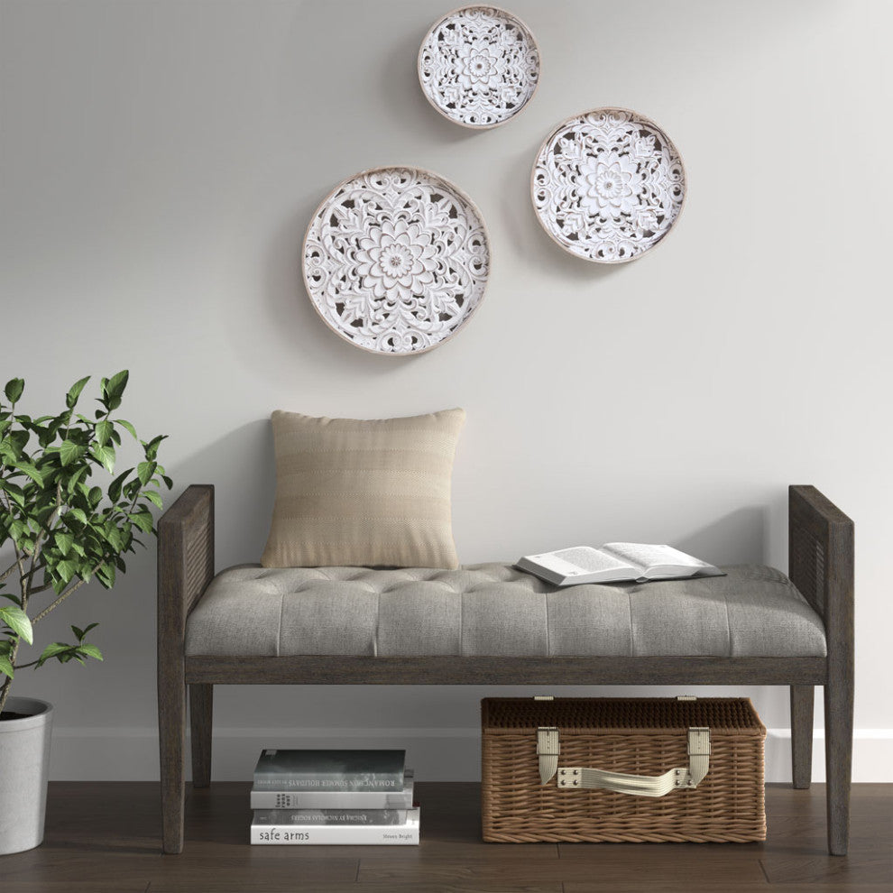 Madison Park Medallion Trio Farmhouse Wood Wall Decor Accent