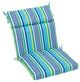 22"x45" Spun Polyester Outdoor Squared Seat/Back Chair Cushion, Pike Azure
