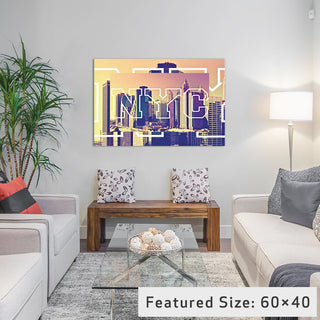 "NYC" Print by Philippe Hugonnard, 26"x18"x1.5"