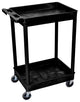 Luxor 2-Shelf Black Tub Cart